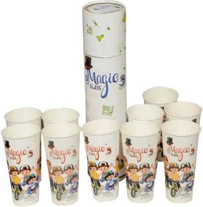 LUCKYMORDEN Reusable Magic Colour Glass for Holi with Magical Colour Changing ITC Paper Reusable Glass to Covert Normal Water into Food Grade Colourful Water in Second (Multicolour)