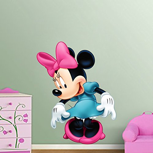 Beautiful Minnie Mouse Self Adhesive VinylWaterproof Decorative Wall Stickers for Hall, Bedroom, Kitchen and Furniture