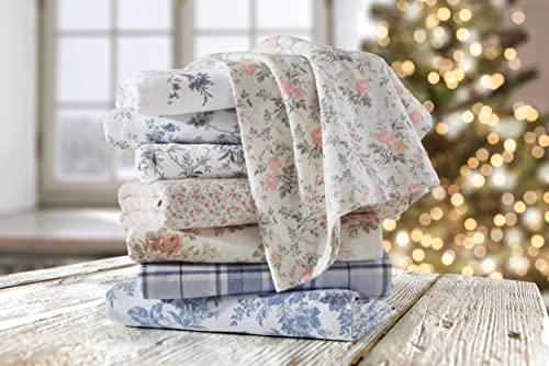 Laura Ashley Flannel Sheet Set, Queen, Victoria