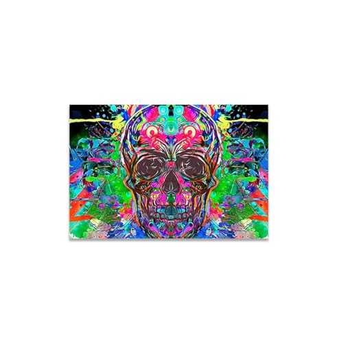 GADGETS WRAP Canvas Gallery Wrap Framed for Home Office Studio Living Room Decoration (14x11inch) - Skull I