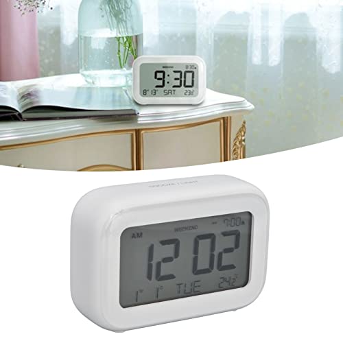 Table Clock, ABS Shell Volume Adjustment Weekend Mode Digital Clock Lightweight for Office for Bedroom for Home