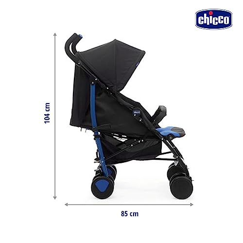 Chicco Echo Stroller with Bumper Bar, Pram for 0 to 5 years New Born / Baby / Toddler / Kid (Boy,Girl), Fully Reclining Backrest with 4 Positions, Adjustable Leg Rest, Compact Umbrella Fold with Easy to Carry Handle, 5-Point Safety Harness, Large Canopy w