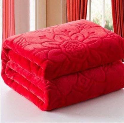 Bezzilish Home Floral Double Mink Blanket for Mild Winter-Microfiber-Pink, 300 TC