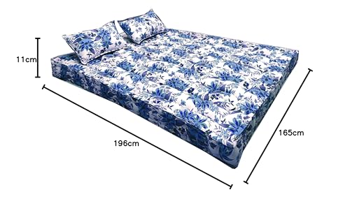 Flamo Mattress Organic Silk Cotton Kapok Ilavam Panju King Size Bed Mattress, 6.5 x 6 ft / 78 x 72 x 6 Inch,Multicolour