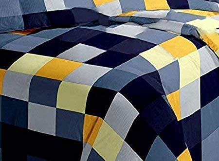 J Shree Microfiber Checked Double Bed Reversible Quilt/AC Blanket/Dohar (Multicolour, Standard Size)