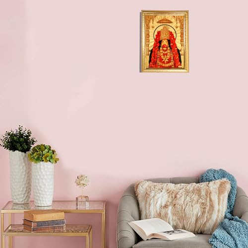 Hawai Gold Plated Maa Tara Wall Hanging Religious Photo Frame for Worship Use SFDI00562GLDFRM