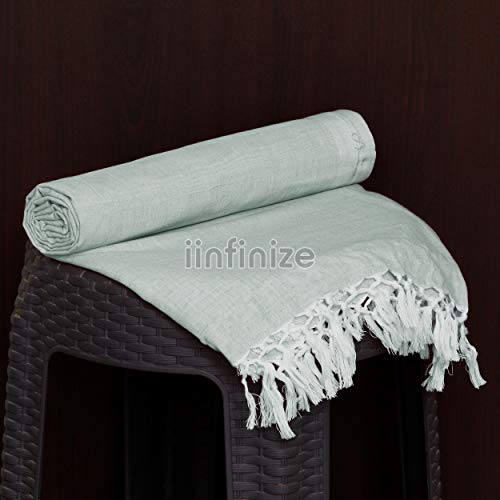 iinfinize Extra Soft Cotton Bhagalpuri Exclusive Premium Chadar 100% Organic Summer Plain Chadar | Rainy Season | Winter | Ac Rooms | All Season Use Blanket_Size (90 Inch x 50 Inch)