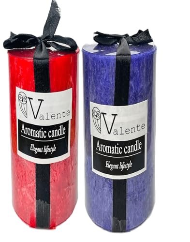 The Decor Affair Handcrafted Scented Pillar Candle Duo (3x6 Inches) - Opulent Aromas for Indulgent Décor and Atmosphere Enhancement, Set of 2.