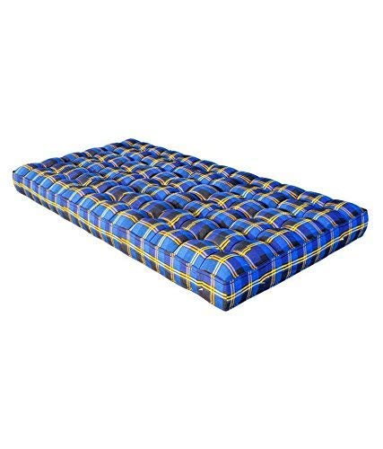 IRA Furniture Medium Soft Cotton Mattress (4 Inch, Blue)