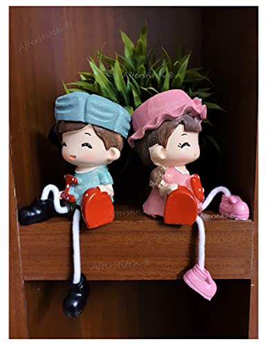 Decoration Homey Cute Couple Showpiece Pair of 2 Showpiece Love Pair (Design 3)