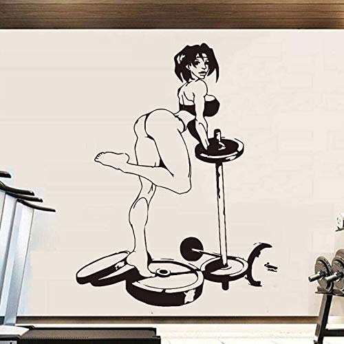 GADGETS WRAP Vinyl Decal Sticker Sports Fitness Club Girl's Man Body Sexy Gym (Item Finish Size : 73cm x 56cm)