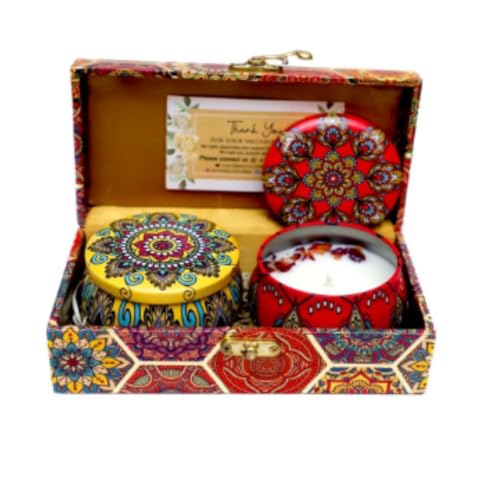 Amoda Colourful Tin Jar CandleSet 2