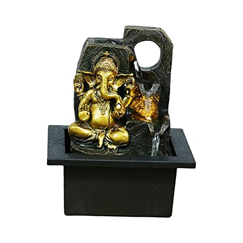 CALANDIS® Ganesha Statues Indoor Tabletop Fountain Collectibles Decorative Gift 16.5cmx13cmx21cm'