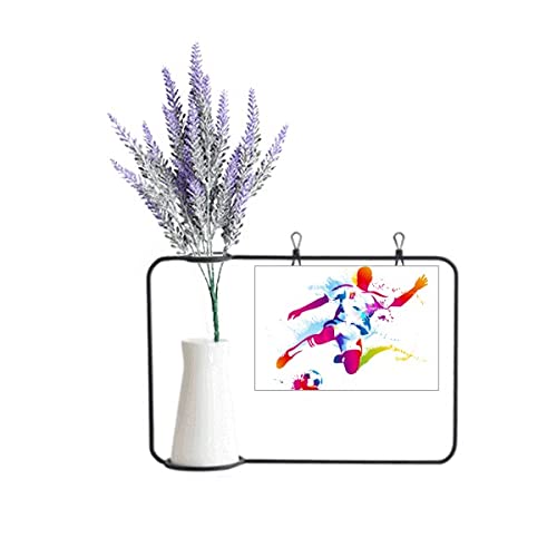 no/no Football Athletes Pattern Artificial Lavender Flower Vase Bottle Card