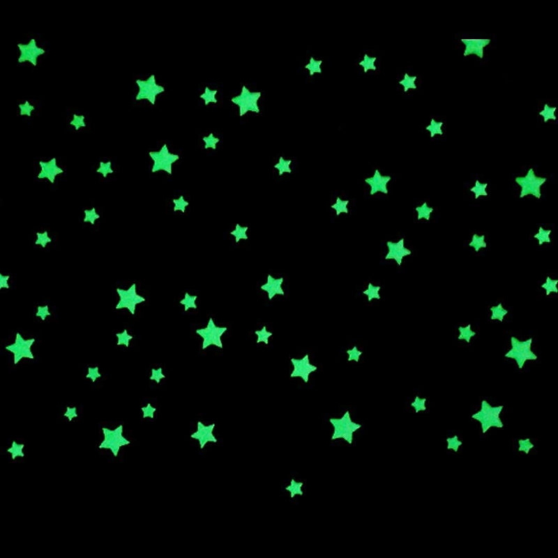 Liv'Oliv 55Pc Luminous Glowing Night Sky Wall Sticker Radium Glow Sky-Green