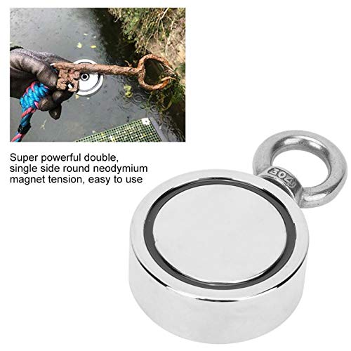 Ubersweet® Lifting Magnet Ring, Waterproof Magnetic Salvage Ring Portable Powerful for Magnet Fishing for Hanging for Lifting(LNM48-3)