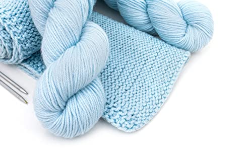 WOA Fashions Pastel Color Acrylic Hand Knitting Yarn (Baby Blue) (Hanks-150gms)