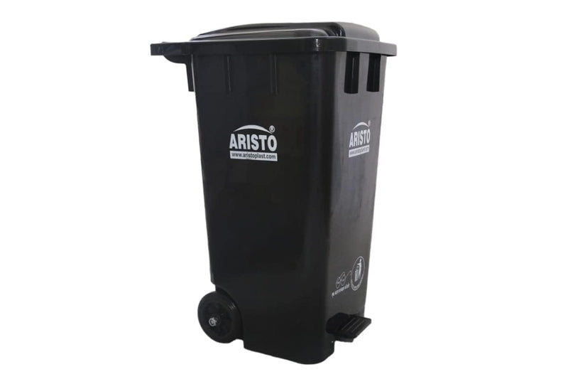 Dhwani Enterprise Plastic Pedal Garbage Waste Dustbin 60 LTR (Black)