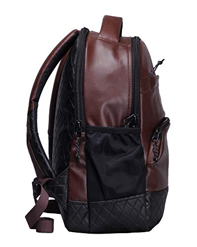 F Gear Luxur Brown 25L, Unisex Premium Business Laptop Backpack for Professionals School Travel, Water-Resistant, Fits 16 Inch Laptop, Padded Sleeve For Laptop Protection|Made in India|1 year warranty