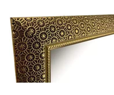 Cheval Glasses Venetian Golden Star Design Frame Wall Mirror 16 X 20 Side