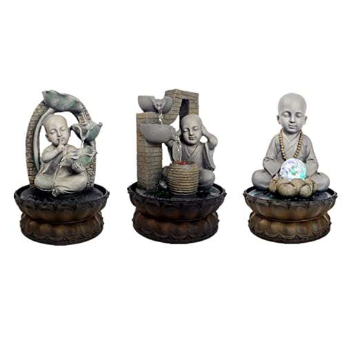 CALANDIS Buddha Fountain Silent Sounds Fountains Accessories Statues for Office Keep Silent