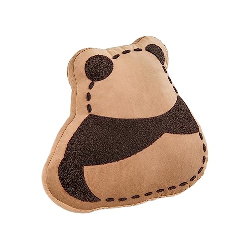 CALANDIS® Panda Plush Pillow Soft Gifts Cute Plush Toy for Adults Gaming Bedroom Brown | 1Pcs Panda Throw Pillow Case