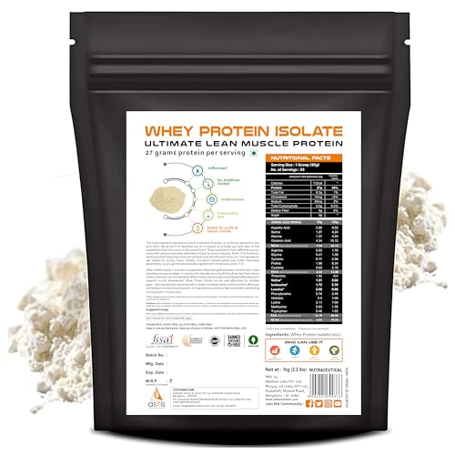 AS-IT-IS Nutrition Whey Protein Isolate 90% - 1 kg | Protein 27g & BCAA 5.9g per serving