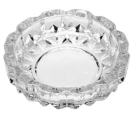 MJ Crystal Ash Tray (Only Tray). Crystal clear ash tray only best for tortoise tray set. Glass Ash tray.