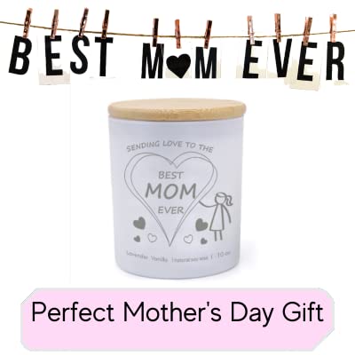 Best Mom Ever Scented White Jar 10 oz Candle