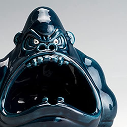 LR Decor E-Shop Ceramic Ashtray Car Home Office Ash Tray Plate Incense Burner Decor Blue