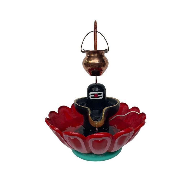 Waahkart Fiber Decorative Fountain (Black Red)