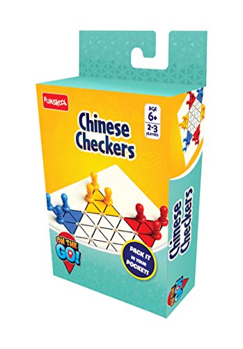 Funskool Games, Travel Chinese Checkers, The Classic Strategy Board Game, Portable Classic Travel Games, for Kids & Family, 2-6 Players, Ages 6 & Above