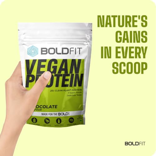 Boldfit Plant Protein Powder For Men & Women - Vegan Plant Protein Powder For Men & Women - Supports Metabolism, Immunity & Antioxidant - Chocolate 1kg