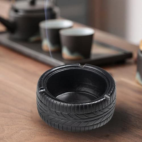 Tire Shape Ashtray Resin Decoration Ashtray for Living Room Home Accessories Black|Home & Garden|1 Tire Shape Ashtray