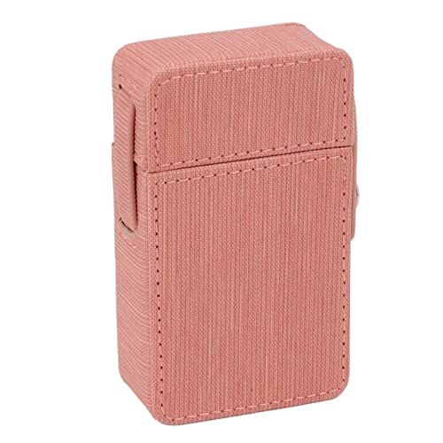 Cigarette Box Protective Cover, Practical to Provide Good Protection Portable Cigarette Box Holder PU for Travel (Pink)