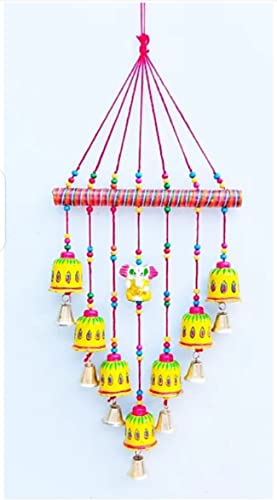 Surya Art Gallery Wind Chime Door Hanging Ganesh ghanti mensan Set of1pc