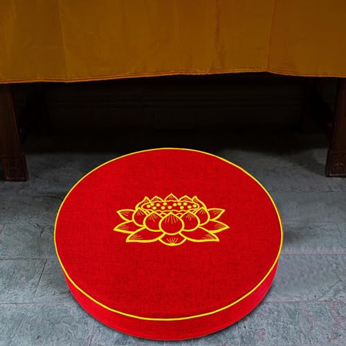 ATORSE® Yoga Cushion Buddhist Comfortable Floor Pillow For Women Men Yoga Stretching Red