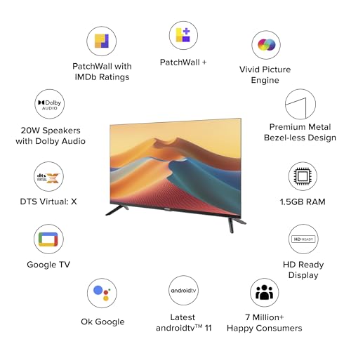 MI 108 cm (43 inches) A Series Full HD Smart Google TV L43M8-5AIN (Black)