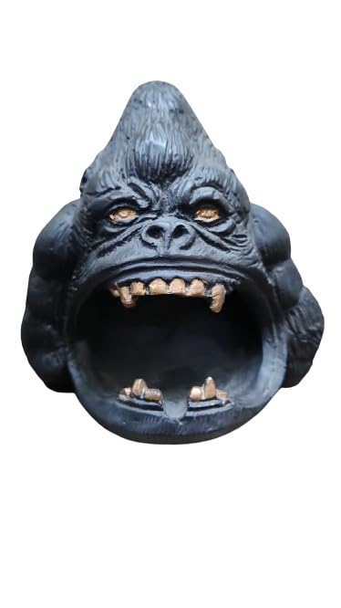 Polyresin Cigarette Holder, Ash Tray, Large, Multipurpose, Black (MONKEY-3)