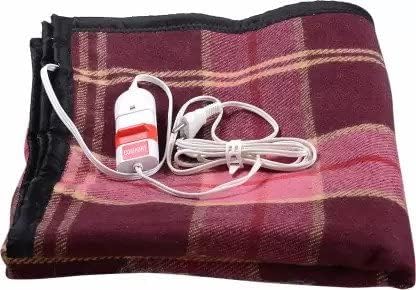 WS Electric Blanket Single Bed Electric Bed Warmer Shock Proof Heated Blankets Throw Winter (75x150 cm Multicolor)