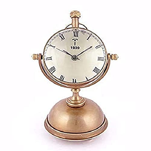 VINTAGE COLLECTION Antique Finish Brass Table Clock B