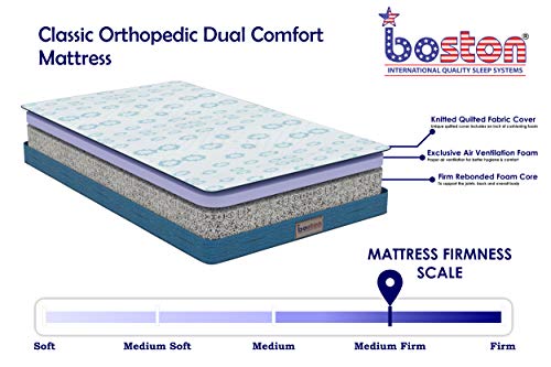 Boston Classic 6 Inch Orthopaedic Dual Comfort King Size Mattress (72 x 70 x 6 inch)