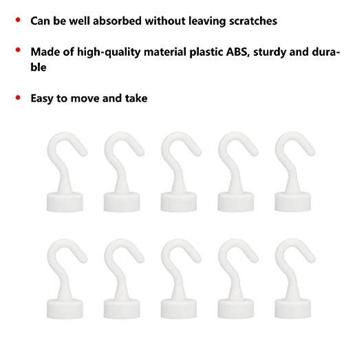 BROLEO Magnetic Hook, 10Pcs Magnet Hooks Heavy Duty ABS Portable for Home Use for Kitchen