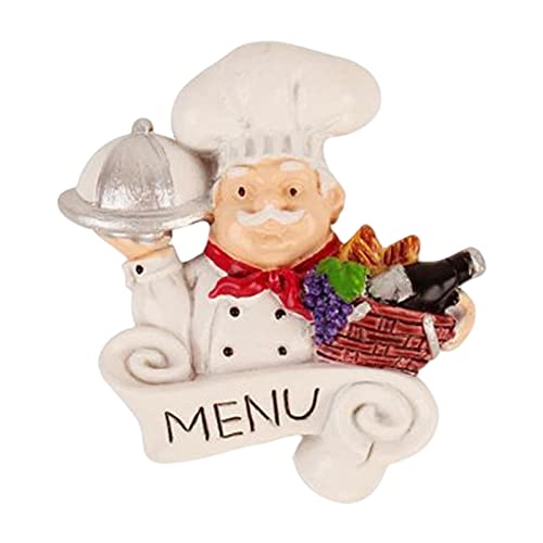 ATORSE® Chef Statue Fridge Magnet Resin Creative Decoration 3D for Kitchen Maps Fruit Basket