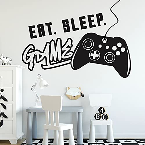 GADGETS WRAP Vinyl Decal Sticker Eat Sleep Game Controller (Item Finish Size : 79cm x 56cm)