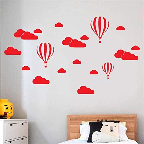 VVWV Hot Balloons Wall Stickers for Living Kids Girls Boys Bedroom Home & Kitchen Hall Wall Decor