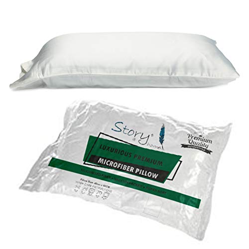 Story@Home Luxurious 2 Piece Microfibre Pillow Set - 16"x24", White