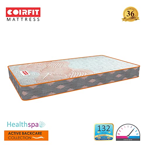 Coir FIT Health Spa with SrtX��Technology 10-inch Queen Size Memory Foam Mattress (Off-White, 72x60x10