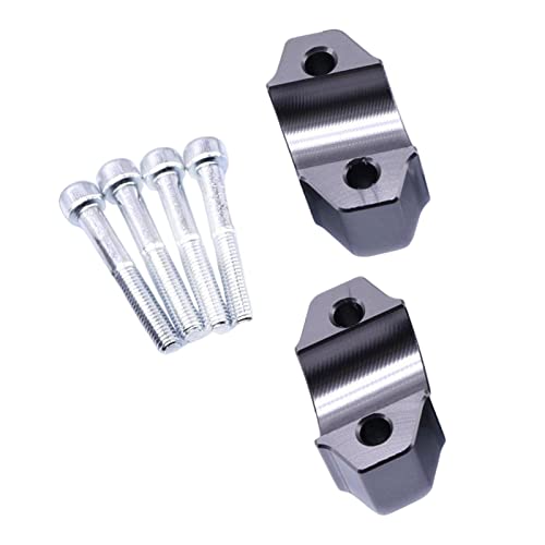 LOOM TREE® Cnc Adjustable Handlebar Riser Clamp Kit For Xt1200Ze Silver | 1X Handlebar Riser Kit