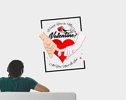 Valentine All You Need Self Adhesive VinylWaterproof Decorative Wall Stickers for Hall, Bedroom, Kitchen and Furniture